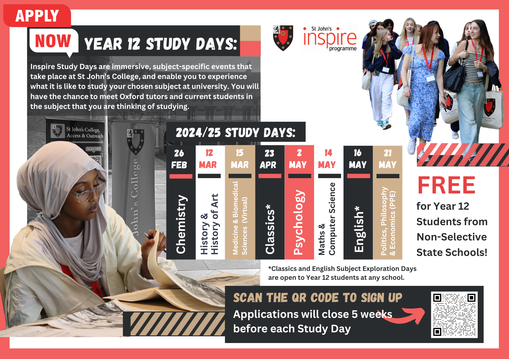 Year 12 Study Days Flyer 2024/25